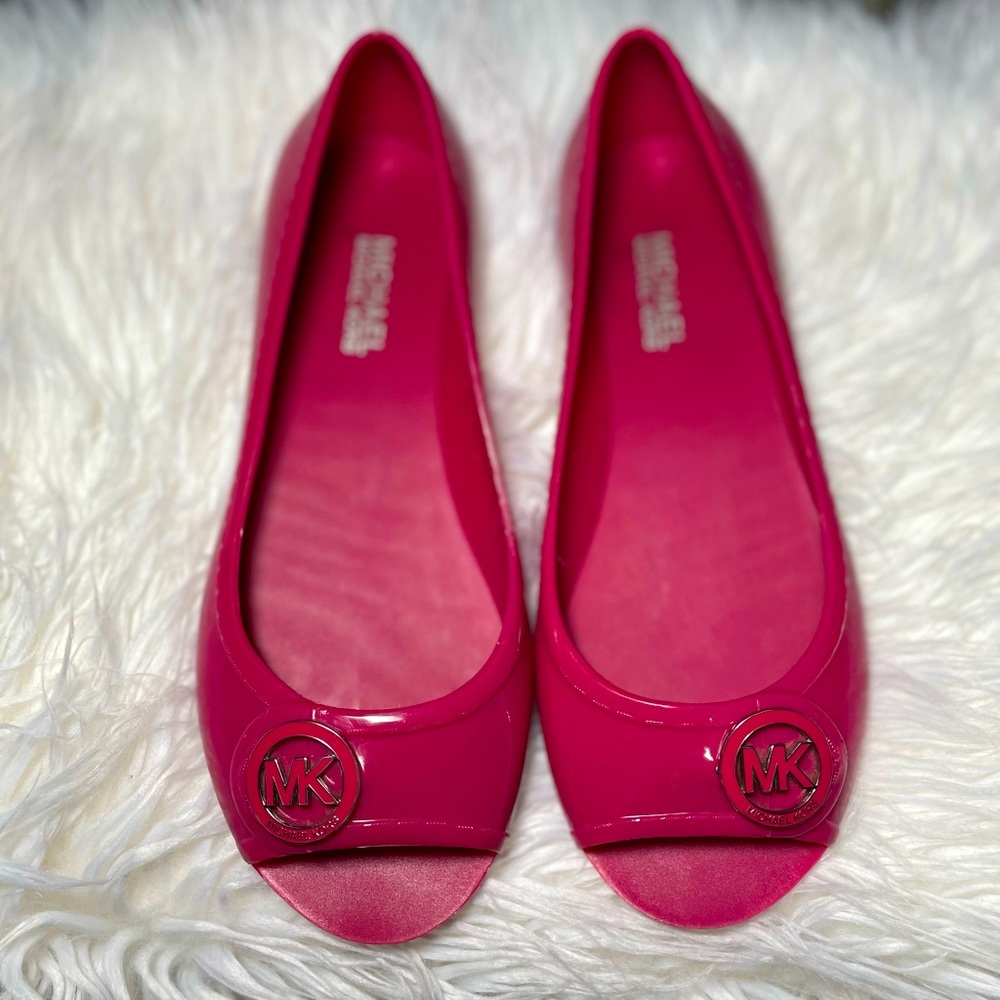 Michael Kors pink jelly flats